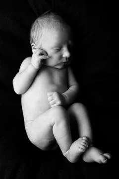 Sleeping newborn Stock Photos