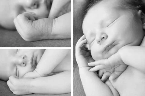 Sleeping Newborn Stock Photos