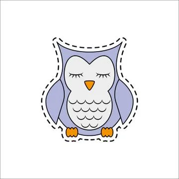 Sleeping owl. Vector illustration Stock Illustration