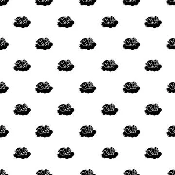 Sleeping panda pattern seamless Stock Illustration