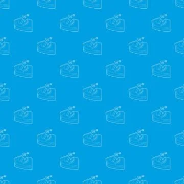 Sleeping pattern vector seamless blue イラスト素材