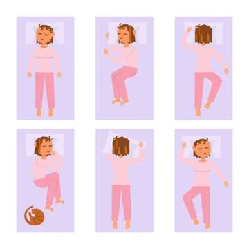 Sleeping people Stock Illustration