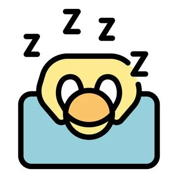 Sleeping person icon vector flat 스톡 일러스트