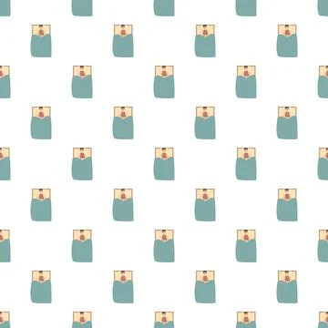 Sleeping person seamless pattern for rest and lifestyle Stock Illustration