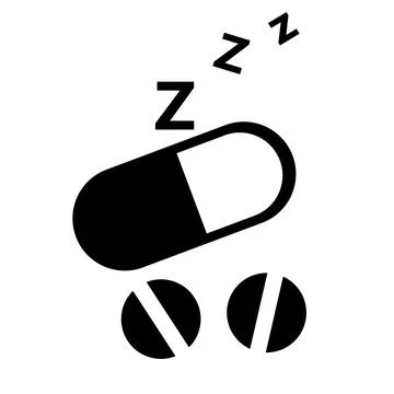 Sleeping pill icon on white background. flat style. sleep sign. Stock Illustration