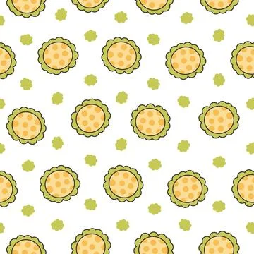 Sleeping pillow with decorative. Seamless pattern. Illustrazione stock