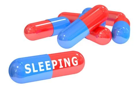 Sleeping pills 3D rendering Stock Illustration