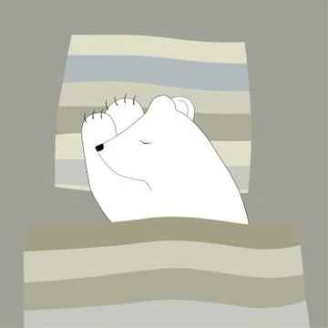 Sleeping polar bear Stock Illustration