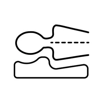 Sleeping posture line style icon Ilustração Stock