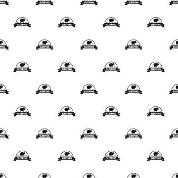 Sleeping sheep pattern vector seamless Illustrazione stock