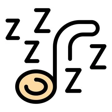 Sleeping sounds and musical notes creating a peaceful melody イラスト素材