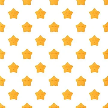 Sleeping stars seamless pattern for children's designs Stock Illustration