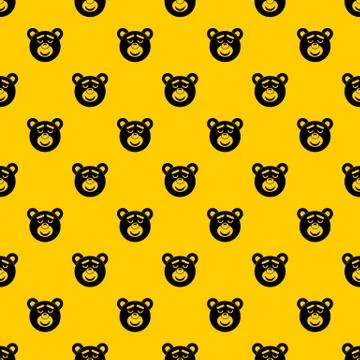 Sleeping teddy bear pattern Stock Illustration