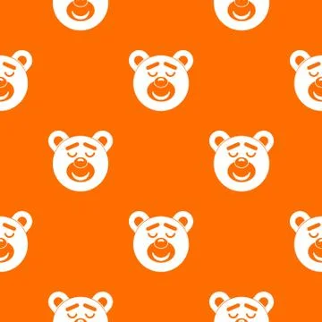 Sleeping teddy bear pattern seamless Stock Illustration