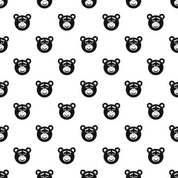Sleeping teddy bear pattern vector イラスト素材
