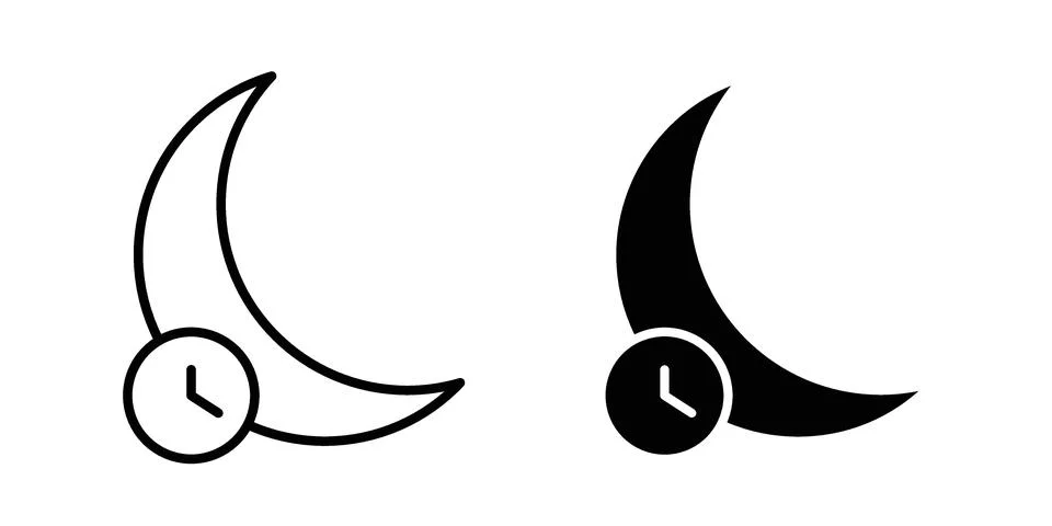 Sleeping time icon bundle for website design projects Stock Illustration