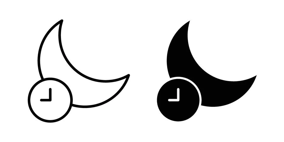 Sleeping time icon for web projects Stock Illustration