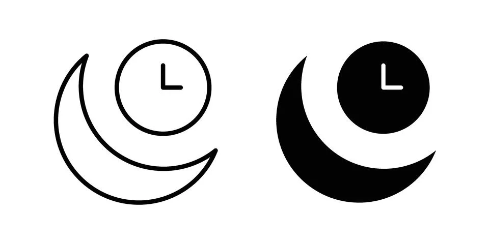 Sleeping time icon for web projects Stock Illustration