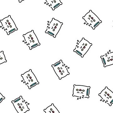 Sleeping time kindergarten vector seamless pattern Ilustración de archivo