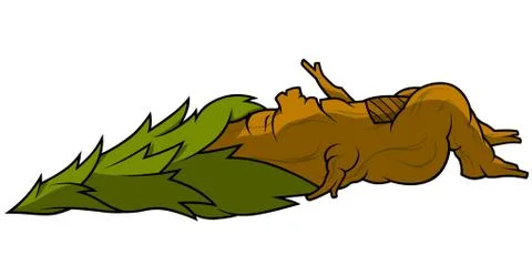 Sleeping Tree Stock Illustration