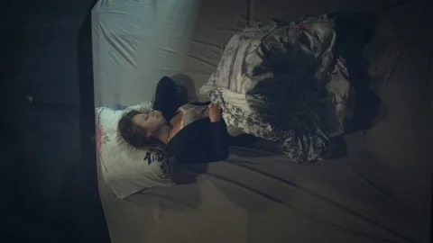 Sleeping woman. Video stock 116012201