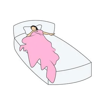 Sleeping woman Stock-Illustration