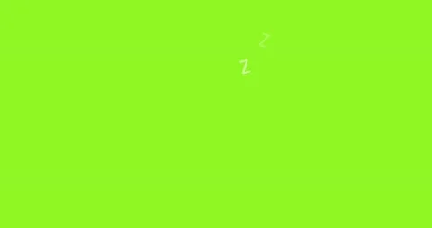 Sleeping zzz on green screen background Stock Footage 148312609