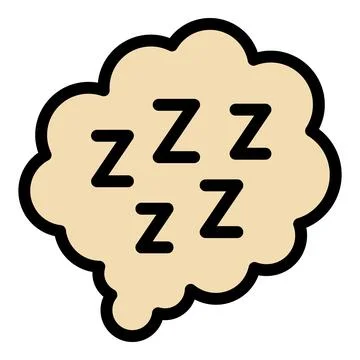 Sleeping zzz in thought bubble showing resting and dozing Stock Illustration