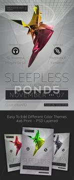 Sleepless Disco Flyer PSD 模板