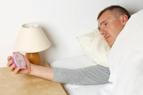 Sleepless man Stock Photos