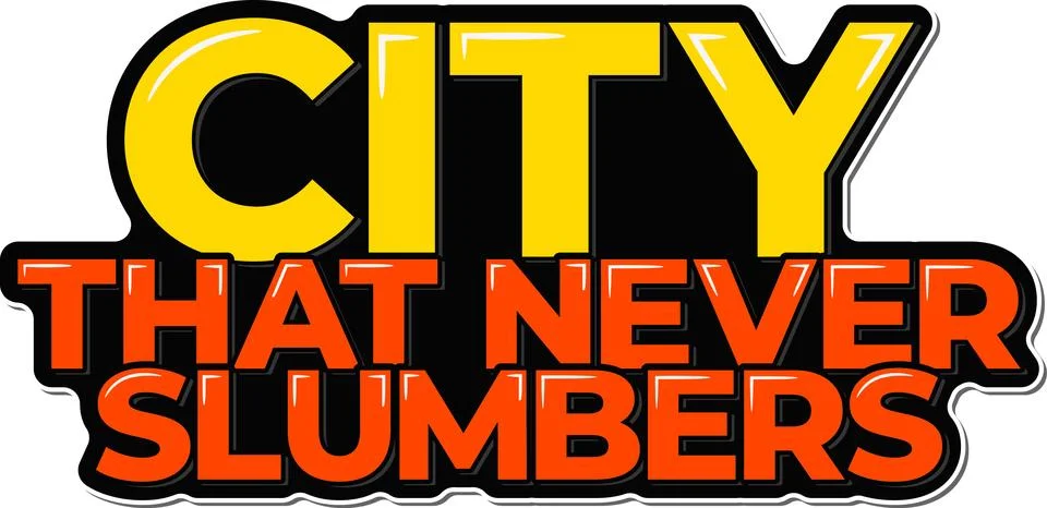 Sleepless Urban Typography Stock-Illustration