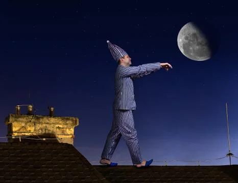 Sleepwalker Stock Illustration