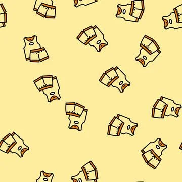 Sleepwear hygiene vector seamless pattern Stock Illustration