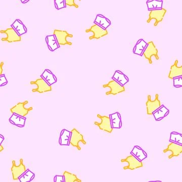 Sleepwear hygiene vector seamless pattern Stock Illustration