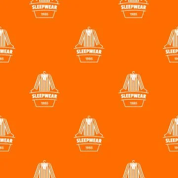 Sleepwear pattern orange Stock Illustration