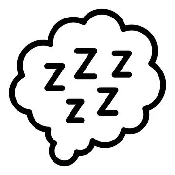 Sleepy comic bubble zzz icon 스톡 일러스트