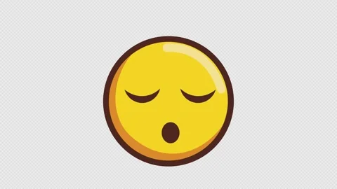 Sleepy Emoji 4K Loop Transparant Stock Footage 317629976