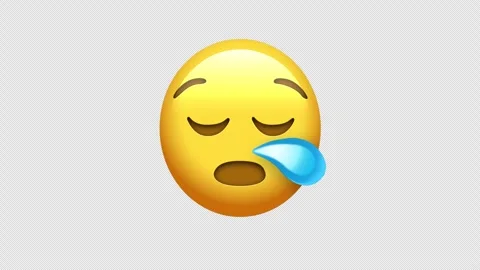 Sleepy Face Emoji Animated on a Transpar... | Stock Video | Pond5