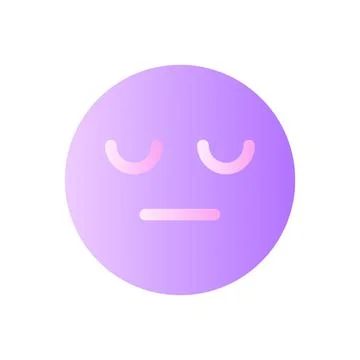 Sleepy face emoji flat gradient two-color ui icon イラスト素材