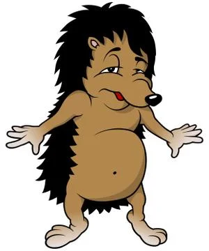 Sleepy Hedgehog Stock Illustration