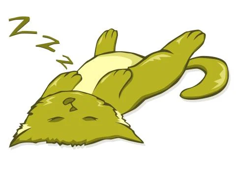 Sleepy kitty Stock Illustration