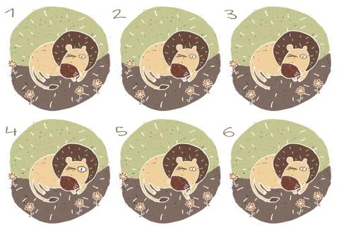 Sleepy Lion Visual Game Stock Illustration