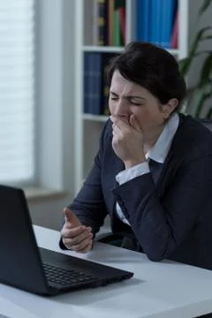 Sleepy office worker Stock Photos