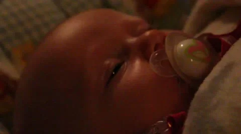 Sleepy Pacifier Stock Footage 10592061