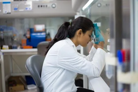 Sleepy scientist Stock Photos