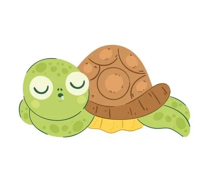 Sleepy turtle design Illustrazione stock