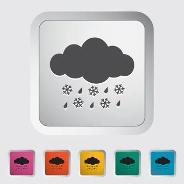 Sleet icon Stock Illustration