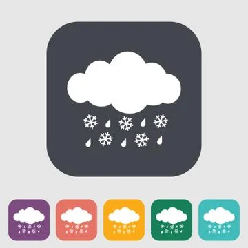 Sleet icon Stock Illustration