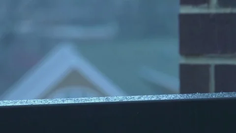 Sleet on Railing - Slow Motion 動画素材 84227149