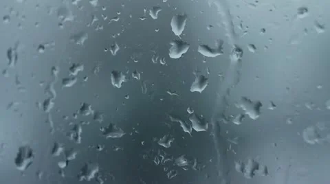 Sleet Snow Rain Drops on Window HD Stock Footage 22318261